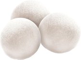 XL Wollen Wasdroger Ballen - 100% Wol - Wasverzachter Droger Ballen Schapenwol Wasbol Wasbollen Wasdrogerballen - Ecologisch Eco Friendly - 3 Stuks