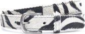 Old West - dames riem Zebra 3 cm - Maat 95 - Totale lengte 110 cm