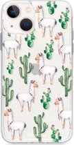 iPhone 13 hoesje TPU Soft Case - Back Cover - Alpaca / Lama