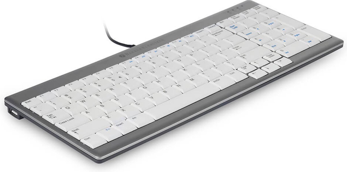 Bakkerelkhuizen ultraBoard 960 toetsenbord gaming - USB - QWERTY - compact - bedraad - grijs/wit