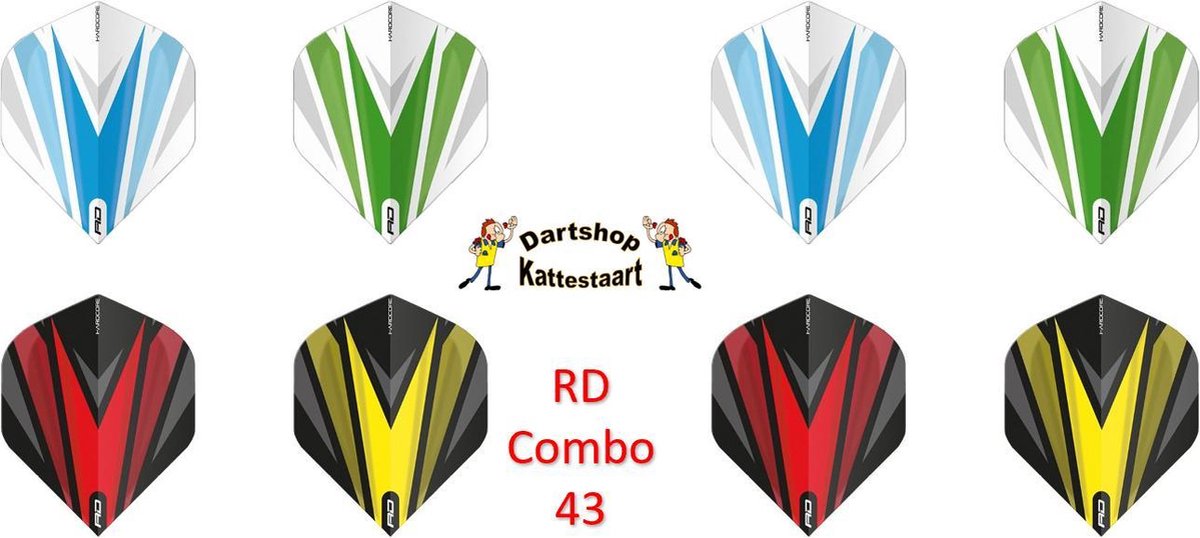 Red Dragon Flights Combo 43 . 8 Sets hardcore Flights