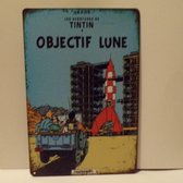 Depot 42 - Kuifje Objectif Lune/ 20x30 cm/ TinTin/ metalen plaat