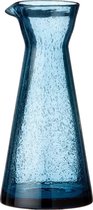 Bungalow glazen karaf Salon Atlantic blauw belletjesglas hoogte 25 cm