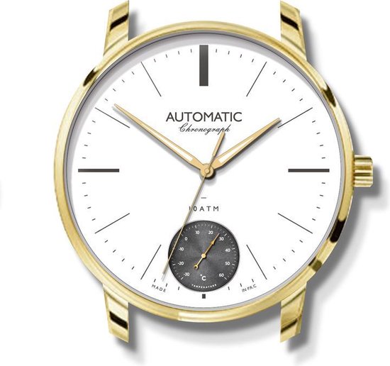 LW Collection Wandklok Horloge Design 50cm Goud - Horloge klok - gouden klok