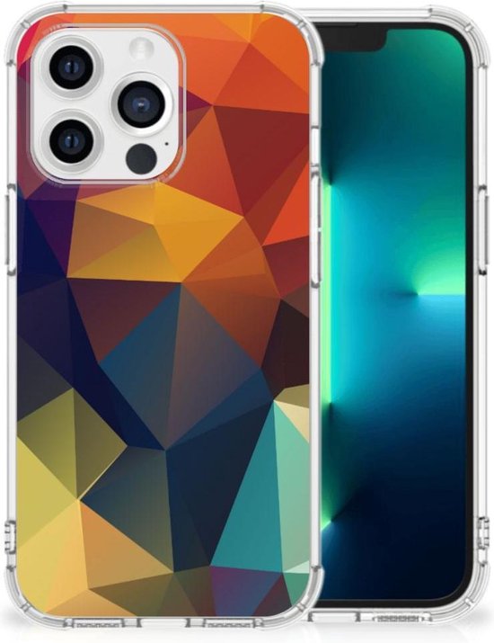 Hoesje maken Apple iPhone 13 Pro GSM Hoesje met doorzichtige rand Polygon  Color | bol.com