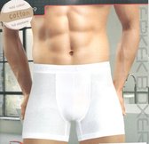 Heren Boxer Short- Lycra - M Wit/1Pack