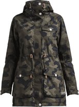 ColourWear Track Parka W - Ski jas - Dames - Camo Dark Khaki - Maat XL