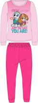 PAW Patrol fleece pyjama Skye & Everest - roze - maat 116