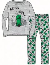 Minecraft pyjama - grijs - Maat 116 / 6 jaar