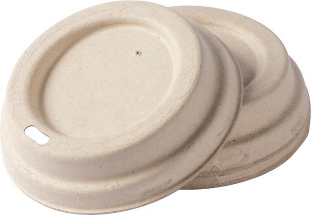 Goedkoopste Bekerdeksel van suikerriet 60 ml, 100 composteerbaar, geschikt voor vloeistoffen, warm, koud, vetgehalte, ovenvast en magnetronbestendig, Ideaal voor Restaurants, Picknick, Take-Outs, To Go Ontbijt, Lunch, Diner,60 ml Tassen, Ø6.5 cm- 50 stuks