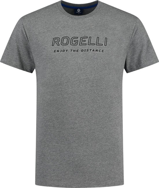 Rogelli Enjoy Life Logo T-Shirt Heren Grijs