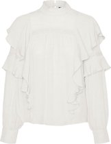 VERO MODA VMARISA L/S FRILL BLOUSE VIP CLOUD DANCER Dames - Maat XL