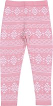 Roze leggings met winterpatronen 5-6 jaar 116 cm