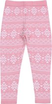 Roze leggings met winterpatronen 4-5 jaar 110 cm