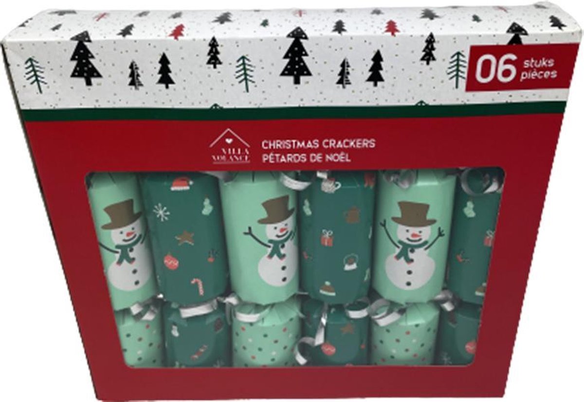 Crackers - Christmascrackers - Mini Kerstkaartjes - Kerst Musthave - Groen / Donkergroen - Set van 6 - Kerstmis - Kerstdecoratie - Tafelversiering - Kerstdiner