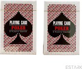 Luxe Speelkaarten - Plastic Coating - Poker Kaarten - kaartspel - Spelkaarten - Spel Kaart - 2 x 56 - Gezelschapsspel - Spelen - Playing Cards - Cijfer In Alle 4 De Hoeken - 2 STUKS