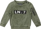 Lucky No. 7 sweater army green wash maat 98/104