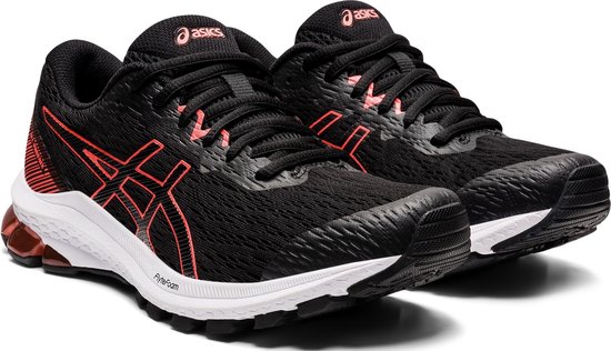 Foto: Asics phoenix 11 sportschoenen maat 42 vrouwen zwart rood wit