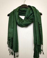 Lange dames pashmina sjaal Naiza bladgroen