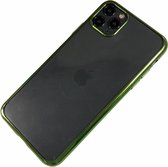 Apple iPhone 11 Pro Max - Silicone transparante soft hoesje Sophie groen - Geschikt voor