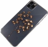 Apple iPhone 7 Plus / 8 Plus - Silicone boom zacht hoesje Amy transparant brons - Geschikt voor