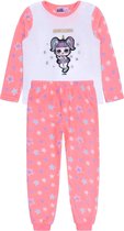 Witte, neon pyjama voor meisjes met sterren LOL 7-8 jaar 128 cm