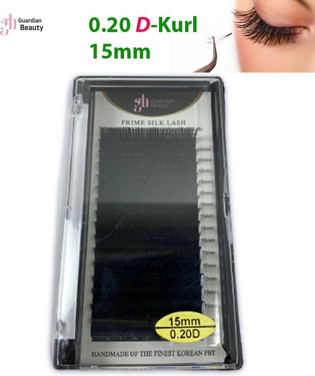 Guardian Beauty Prime Silk Lashes 15mm 0.20 D-krul | Wimpers Extensions | Eyelashes | Wimpers | Wimperextensions