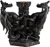 Kandelaar - Black dragons - 14cm