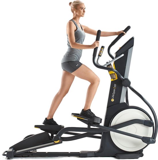 LifeSpan Fitness E3i+ Elliptical Crosstrainer met een grote LCD monitor - met tablet en bidonhouder, speakers en usb poort