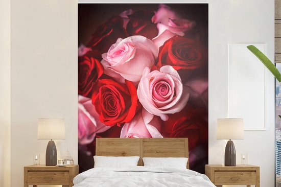 Papier peint photo peint photo Rose rose - gros plan de bouquet de roses  roses et... | bol.com