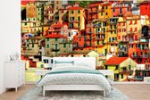 Behang - Fotobehang Gekleurde huizen in Cinque Terre - Breedte 350 cm x hoogte 260 cm