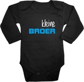 Baby rompertje - Kleine broer - Romper lange mouw zwart - Maat 50/56