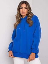 BLAUWE OVERSIZED DAMES SWEATER / HOODIE MAAT L/XL