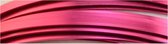 Vaessen Creative Aluminium Draad - Plat - 3,5x1mm - 5m Sterk roze