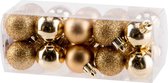 Veluw Kerstballen Mix Goud - Ø3cm ( Set van 20 )