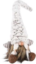 Gnoom pop kabouter Meisje zittend stof 33 cm