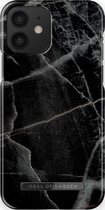 Ideal of Sweden Fashion Case iPhone 12 Mini Black Thunder Marble
