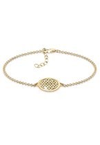 Elli Dames Armband Dames Levensbloem uitgesneden in 925 Sterling Zilver