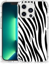 Hoesje iPhone 13 Pro Max GSM Hoesje met doorzichtige rand Zebra