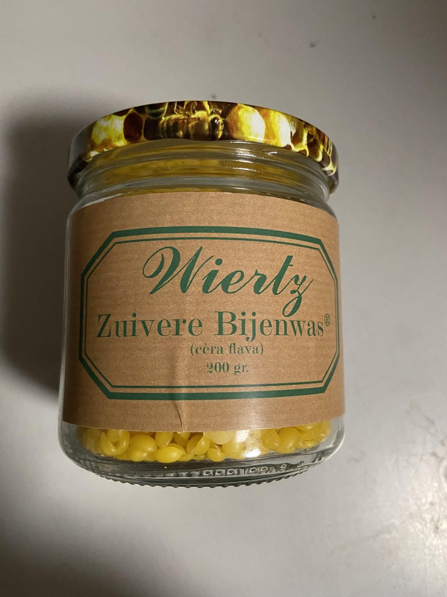 Wiertz Bijenwas Zuivere bijenwas Pot 200
