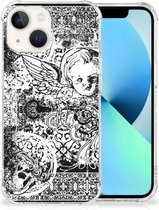 GSM Hoesje iPhone 13 Doorzichtige Silicone Hoesje met transparante rand Skulls Angel