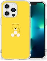 TPU Case Geschikt voor iPhone 13 Pro Smartphone hoesje met doorzichtige rand Baby Leopard