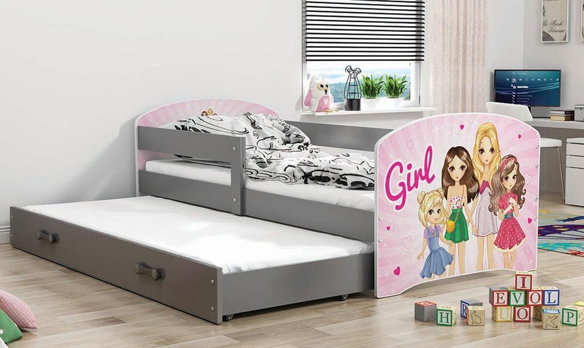 Lit enfant avec lit gigogne 80x160 cm - Lit fille Fancy - Testé TÜV |  bol.com