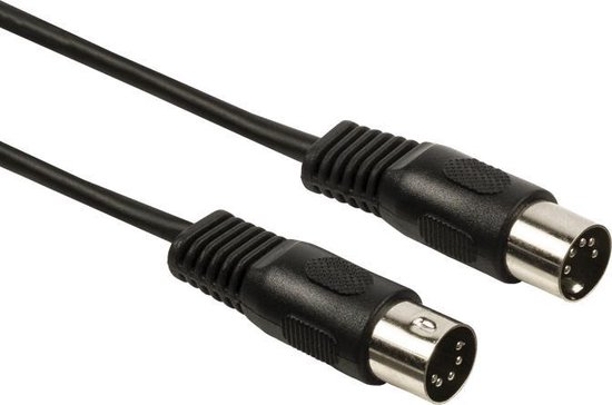 5-pin DIN Kabel - 1,5 meter - Zwart | bol.com