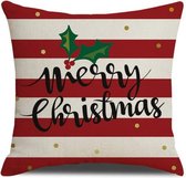 SUNMOOL Kerst Kussenhoes - Kussenhoes - Pillow cover - 45 x 45cm - Rood/Wit - 1Stuk