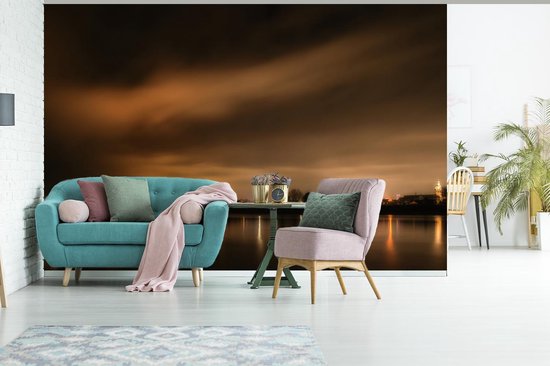 Ciel impressionnant sur la ville néerlandaise de Nimègue papier peint photo en vinyle 450x300 cm - Tirage photo sur papier peint