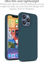 Hoesje Geschikt voor iPhone 13 Pro Max – Liquid siliconen backcover – Pine Groen