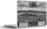 Laptop sticker - 12.3 inch - Historisch stadsgezicht van Maastricht - zwart wit - 30x22cm - Laptopstickers - Laptop skin - Cover