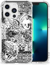 GSM Hoesje Apple iPhone 13 Pro Doorzichtige Silicone Hoesje met transparante rand Skulls Angel