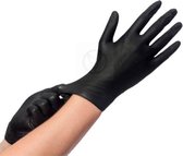 Wegwerp handschoenen - Nitril handschoenen - Poedervrij - zwart - maat M - 100 stuks